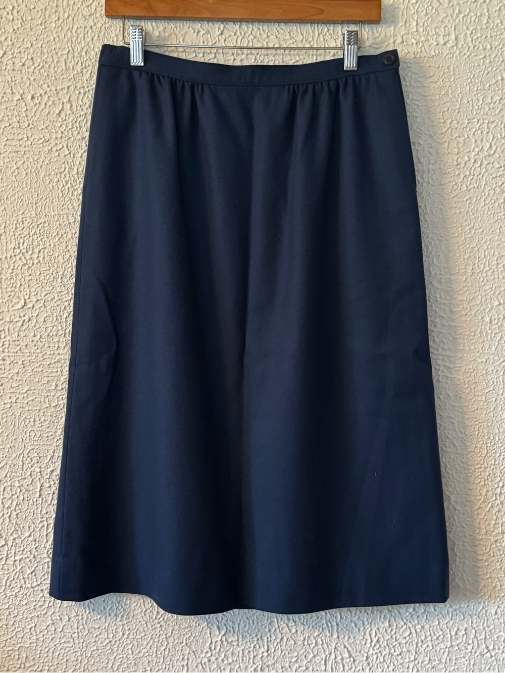 Pendleton Vintage Virgin Wool Navy A-Line Skirt